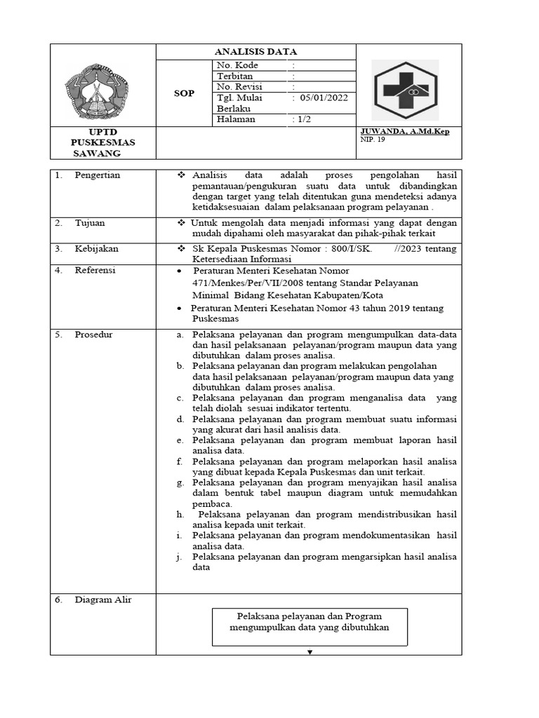 1 2 4 1 sop tentang analisa data pdf