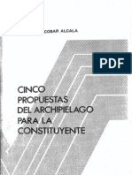 Escobar Alcalá- Cinco Propuestas del Archipiélago para la Constituyente 1991