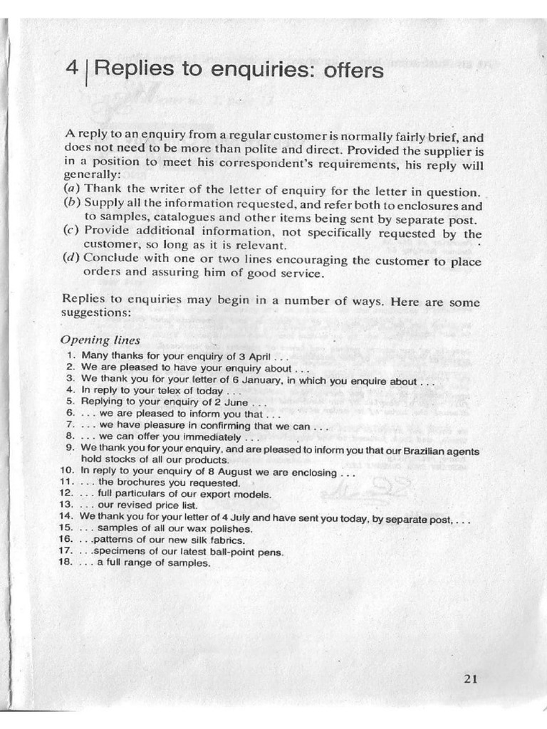 Meeting Reply Enquiry | PDF