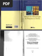 Manual de Metodologia Da Pesquisa No Direito - Orides Mezzaroba - Claudia Servilha Monteiro - Copy