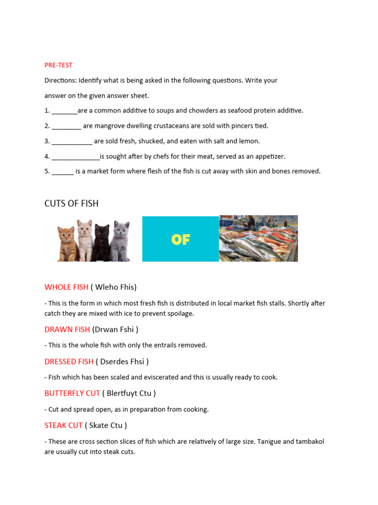 Cuts of Fish | PDF