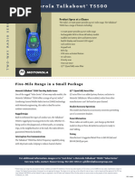 Motorola t5500 Product Sheet