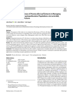 Evaluating The Effectiveness of Pisonia Alba Leaf Extracts in Managing Pupicidal and Ovicidal Actions