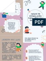 Folleto Díptico Infantil para Actividades Creativas de Manualidades para Niños Ilustrado Doodle Verde Claro y Blanco