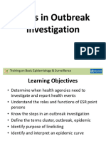 Steps in Outbreak Investigation