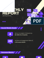 Bright Purple and White Modern Social Media Marketing Monthly Report Presentation