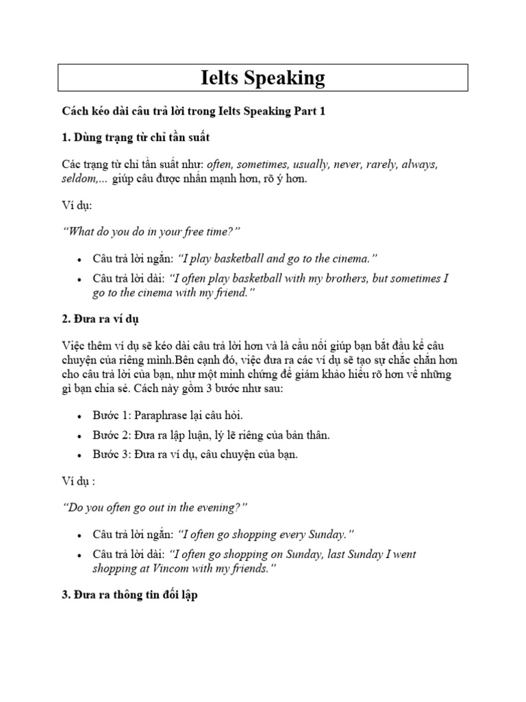 Ielts Speaking | PDF