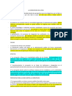 La Corrupcion en El Peru