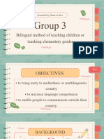 Bilingual Method of Teaching Children - Group 3