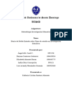 Diario de Doble Entrada Sobre Tipos de Estudio en Investigación Educativa