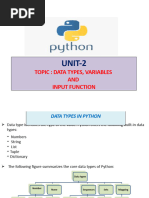 Xi-Cs-Datatypes-Variable Declaration and Input Function in Python