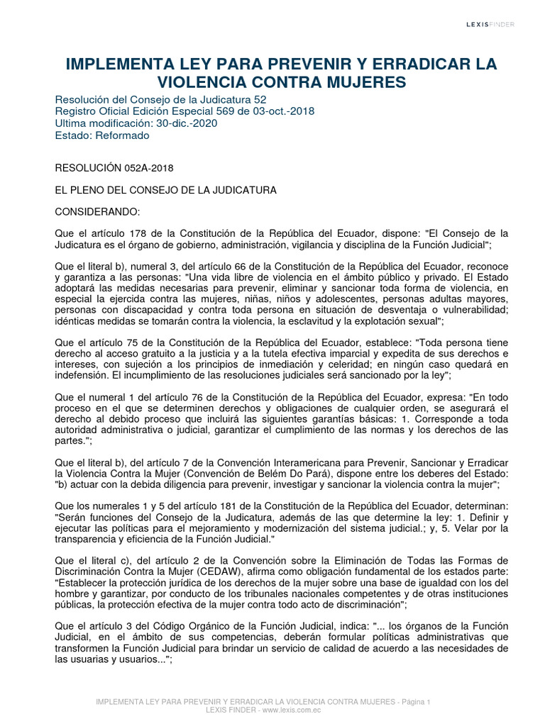 Implementa Ley para Prevenir y Erradicar La Violencia Contra La Mujer ...