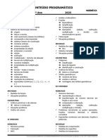 Conteúdo Programático de Matemática - 5º Ano - 2023 - Completo Unidades