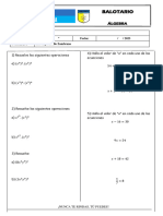 4to Algebra Balotario