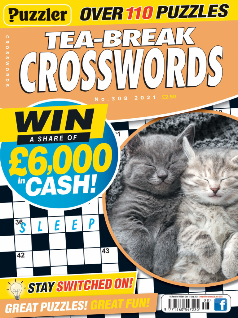 tobacco quid crossword Puzzler Teabreak Crosswords 2021 No 308