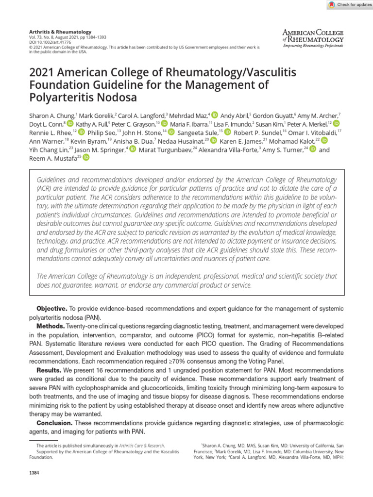 Arthritis Rheumatology - 2021 - Chung - 2021 American College of ...