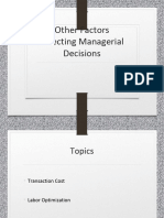 Other Factors Affecting Managerial Decisions