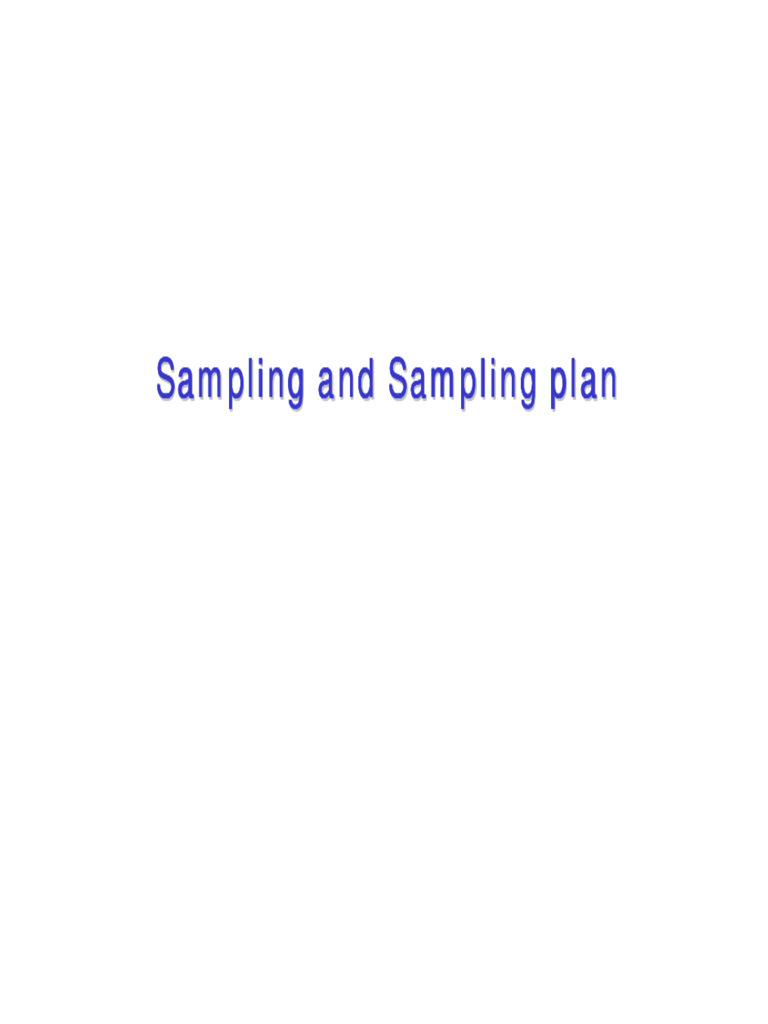 Microbiological Sampling Plans 3 Download Free PDF Sampling