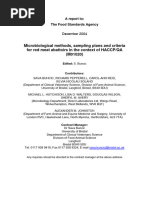 Microbiological Sampling Plans HACCP