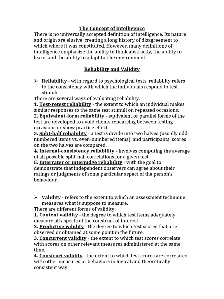 The Concept of Intelligence | PDF | Career & Growth