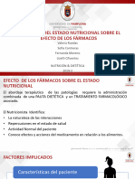 Efecto de Los Fármacos Sobre El Estado Nutricional