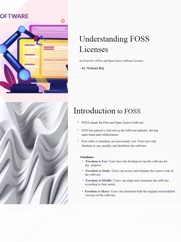 FOSS Licenses: A Comprehensive Guide | PDF | Free Software | Software