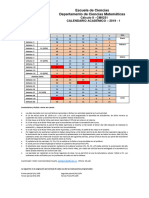 Calendario Cálculo 2 2019 1