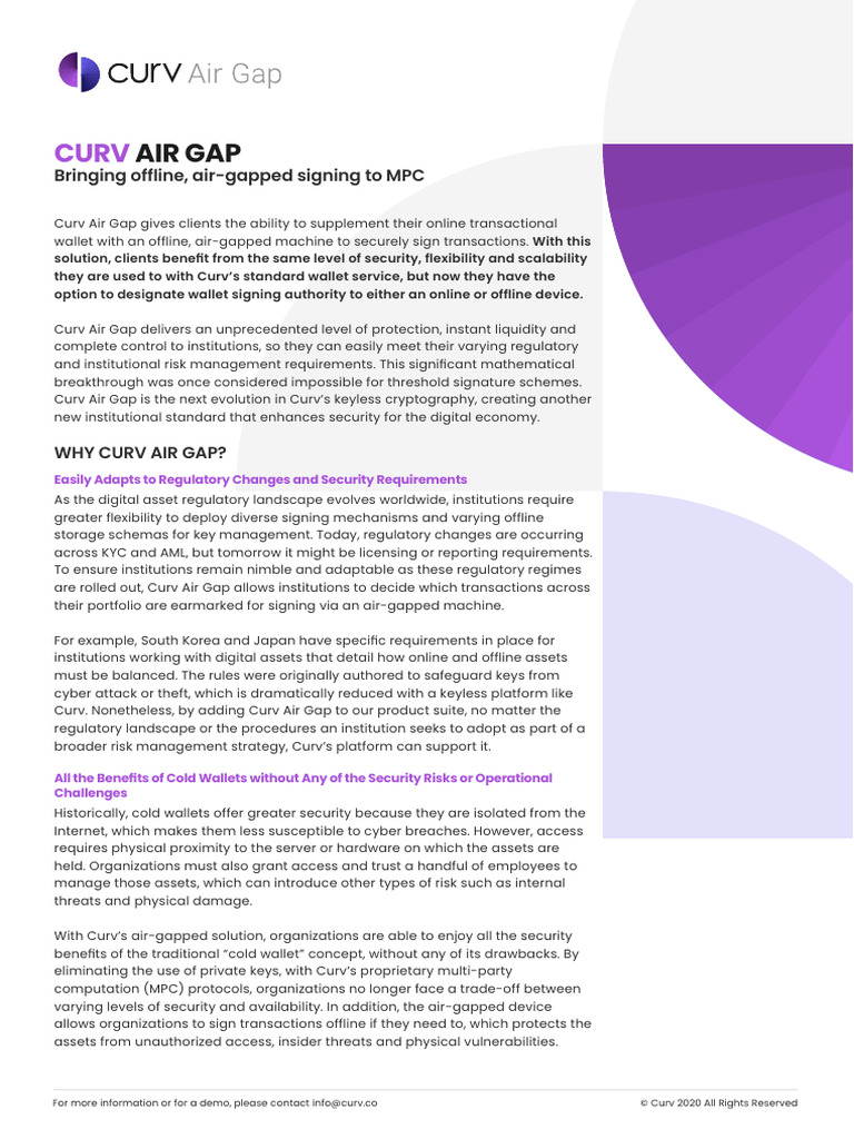 Curv Air Gap April 2020 | PDF | Security | Computer Security