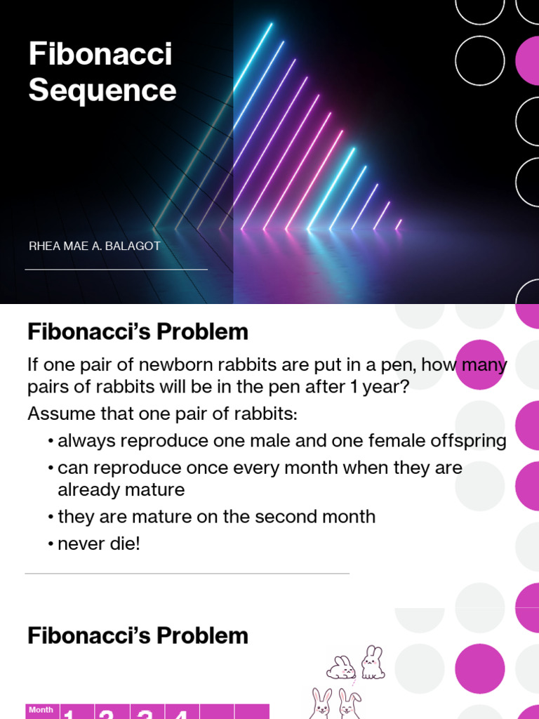 Rabbit Growth via Fibonacci Sequence | PDF | Teaching Methods & Materials