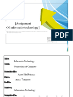 Assignment of Information Technology About Generations of Computer