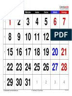 Calendario Enero 2024 Espana Horizontal Grandes Cifras