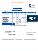 Tecnológico Nacional de México: Horario Agosto-Diciembre/2023