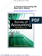 Test Bank For Survey of Accounting 8th Edition Carl S Warren