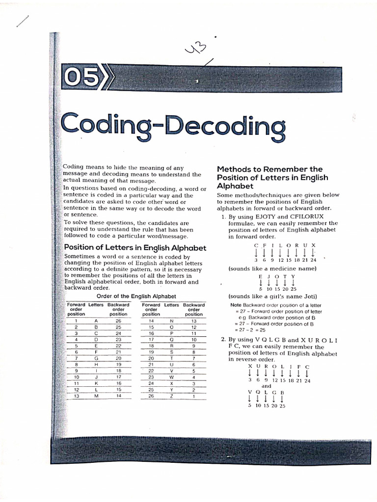 Coding Decoding | PDF