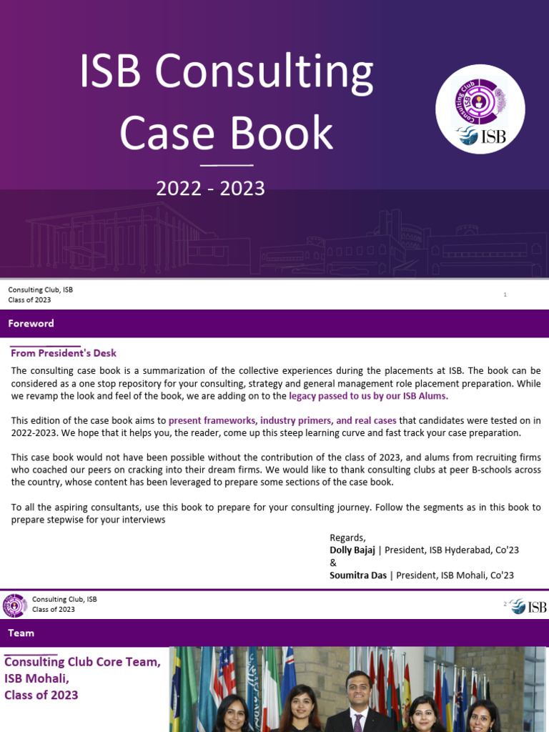 Isb Casebook PDF Strategic Management Consultant