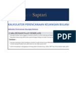 Kalkulator Perencanaan Bulanan Keuangan Karyawan Kantor