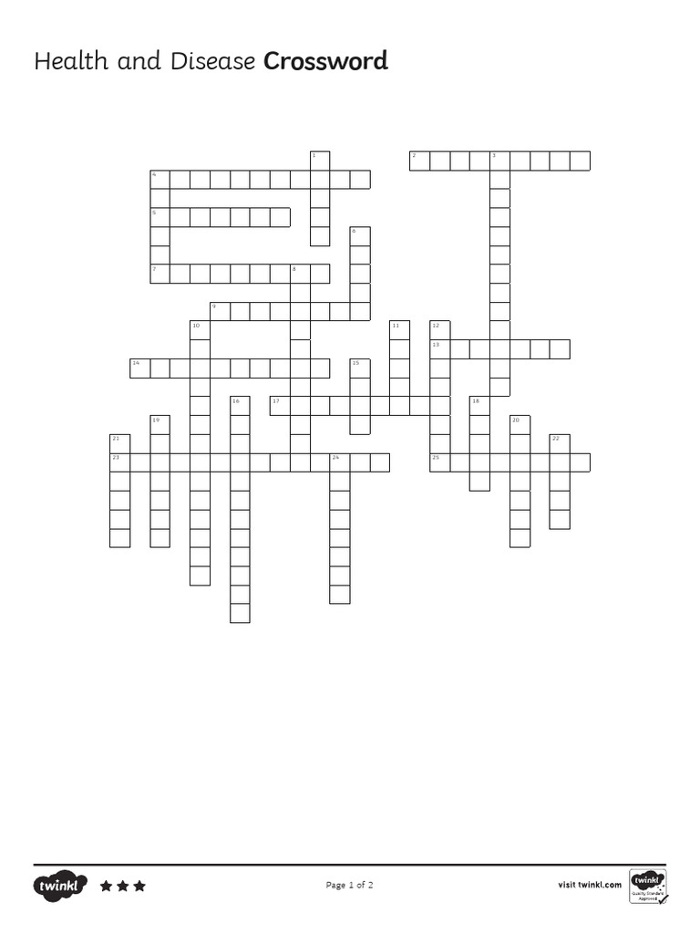 Health and Disease Crossword PDF Drugs Recreational Drug Use