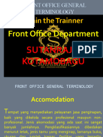 Front Office General Terminology