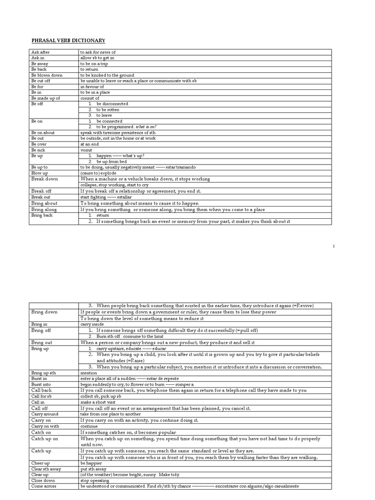 Phrasal Verbs | PDF
