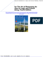 Test Bank For The Art of Reasoning An Introduction To Logic and Critical Thinking Fourth Edition