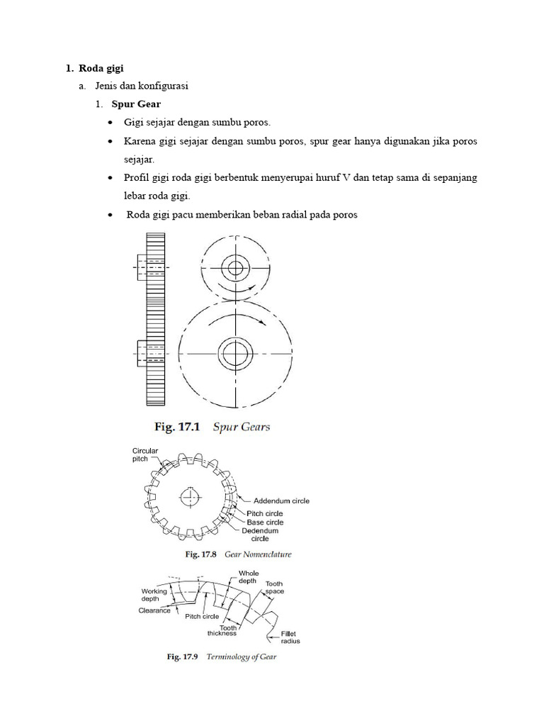 Rangkuman Materi Gear Design and Calculation | PDF