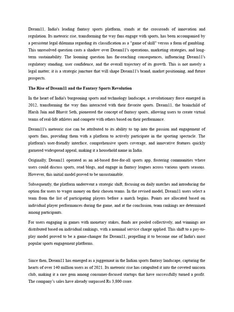 Dream 11 PDF Brand