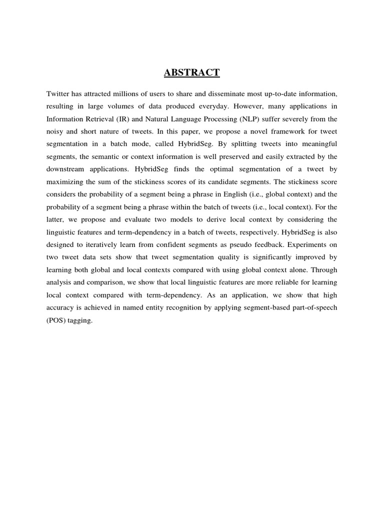 ABSTRACT, and List of Figures and Abbr | PDF | Image Segmentation ...