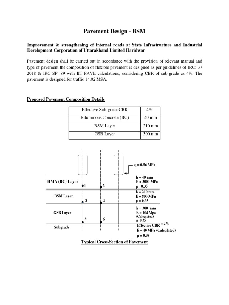 BSM Layer Design for Road Pavement | PDF | Road Surface | Building ...