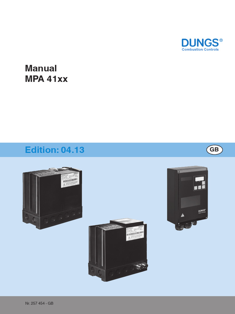 Dungs MPA 4112 Manual & Fault Codes | PDF | Alternating Current | Fuse  (Electrical)