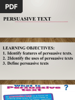 Persuasive Text