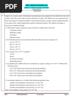 Physics XII CH 1 CASE STUDY Electric Charges and Fields