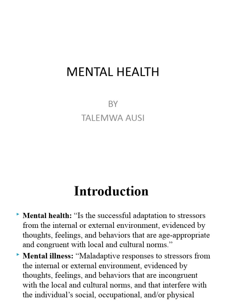 Mental health 1 pdf mania major depressive disorder