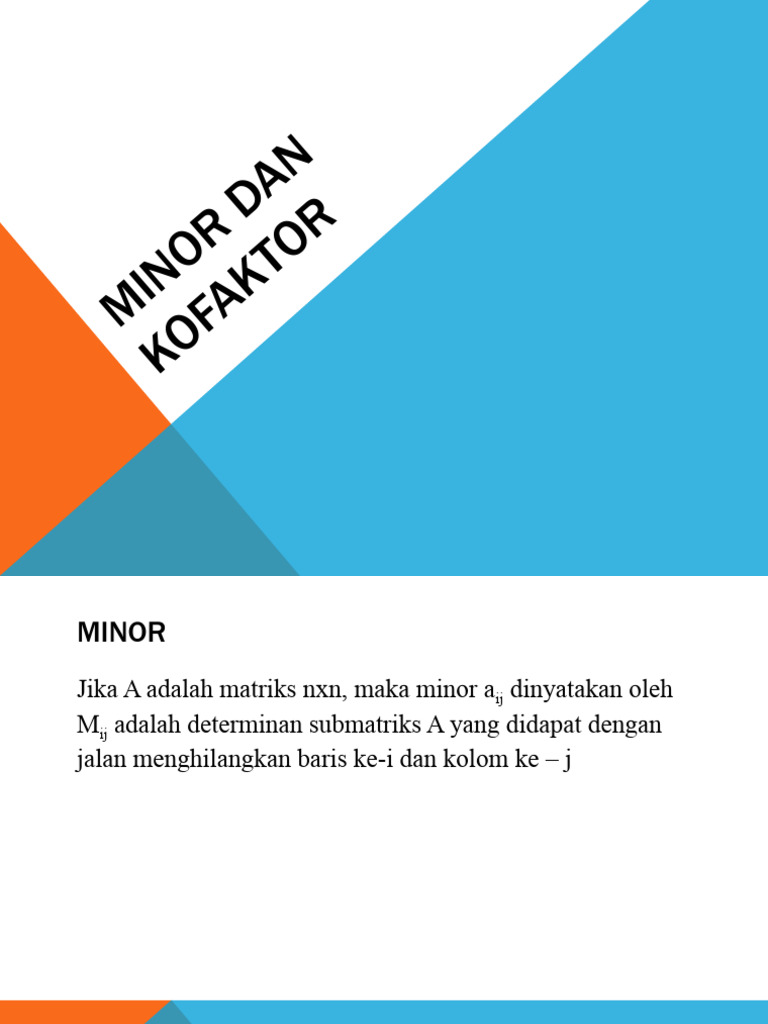 Menghitung Determinan dengan Kofaktor | PDF | Sains & Matematika ...