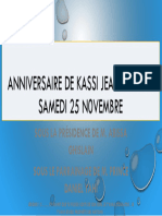 Anniversaire de Kassi Jean Claude